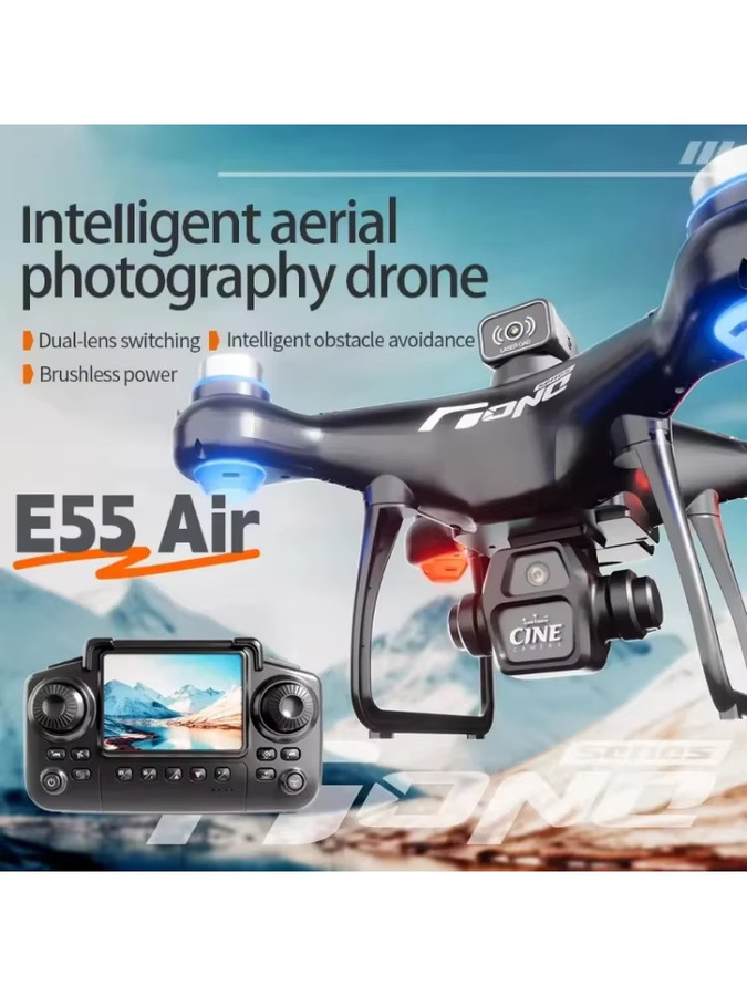 ZFR E55 Mini Drohne mit Dual 8K HD Kamera, GPS Positionierung und Brushless Motor in Schwarz - Bild 5