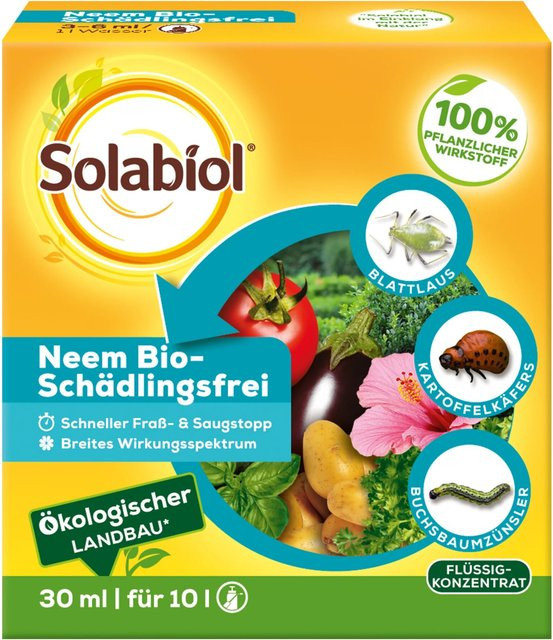 Solabiol Neem Bio-Schädlingsfrei Neemöl zur biologischen Schädlingsbekämpfung 30 ml - Bild 1