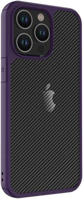 Apple Schutzhülle aus Kohlefaser für iPhone 16 Pro Max, 15 Plus und X/XS in Violett - Bild 1