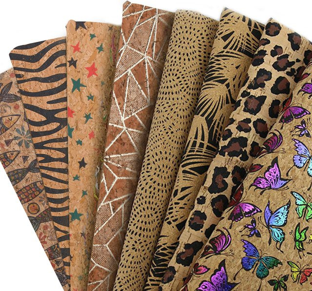 Weiches Korkband in Retro-Optik für DIY-Handwerk und Taschen in Beige und Multicolour - Bild 1