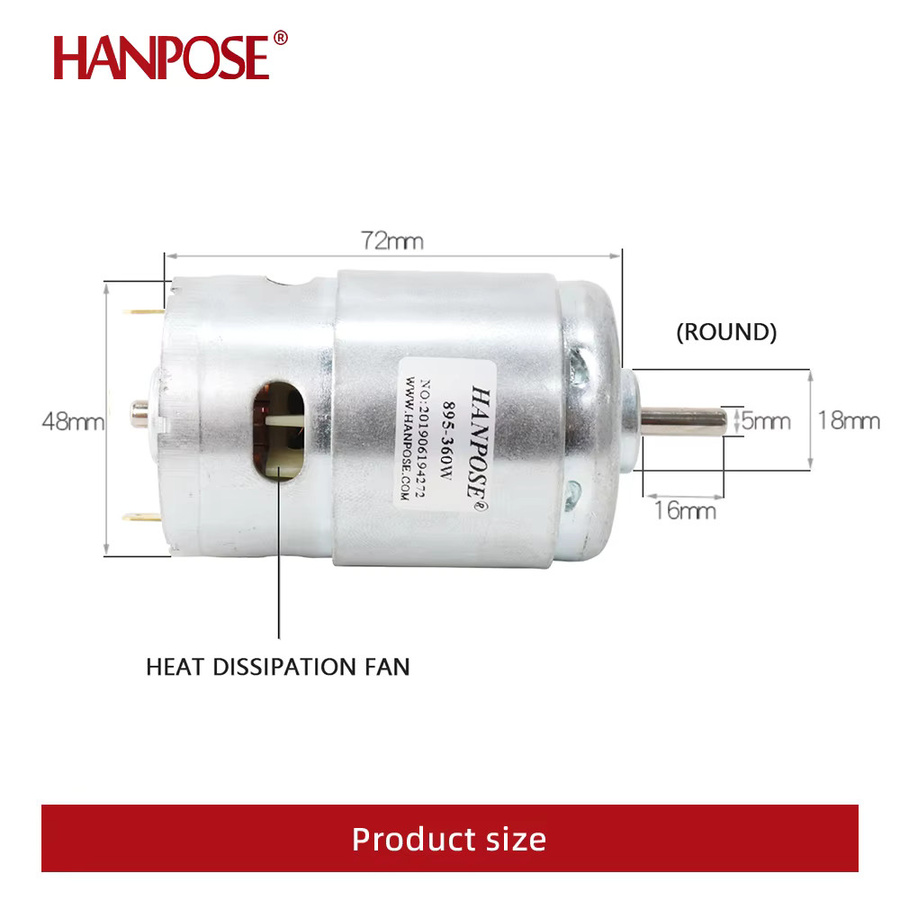 Hanpose Motorspindel 895-360W mit 12000 U/min und zwei Kugellagern in Silber - Bild 2