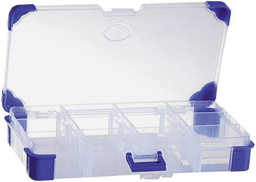 VISO Sortimentskasten aus Kunststoff mit 12 variablen Fächern, transparent, B: 90 mm, T: 165 mm, H: 30 mm - Bild 1