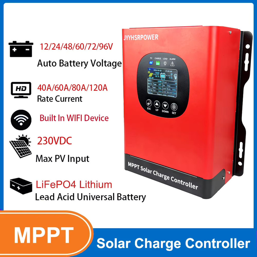 HXCONTROLLER MPPT Solar-PV-Laderegler in Rot mit schneller Erhaltungsladefunktion und automatischer Kompatibilität für verschiedene Energiespeicherbatterien - Bild 6
