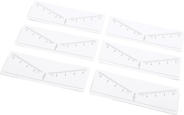 GoolRC Augenbrauen Lineal Schablonen Aufkleber, 100 Stück, White, Unisex - Bild 1
