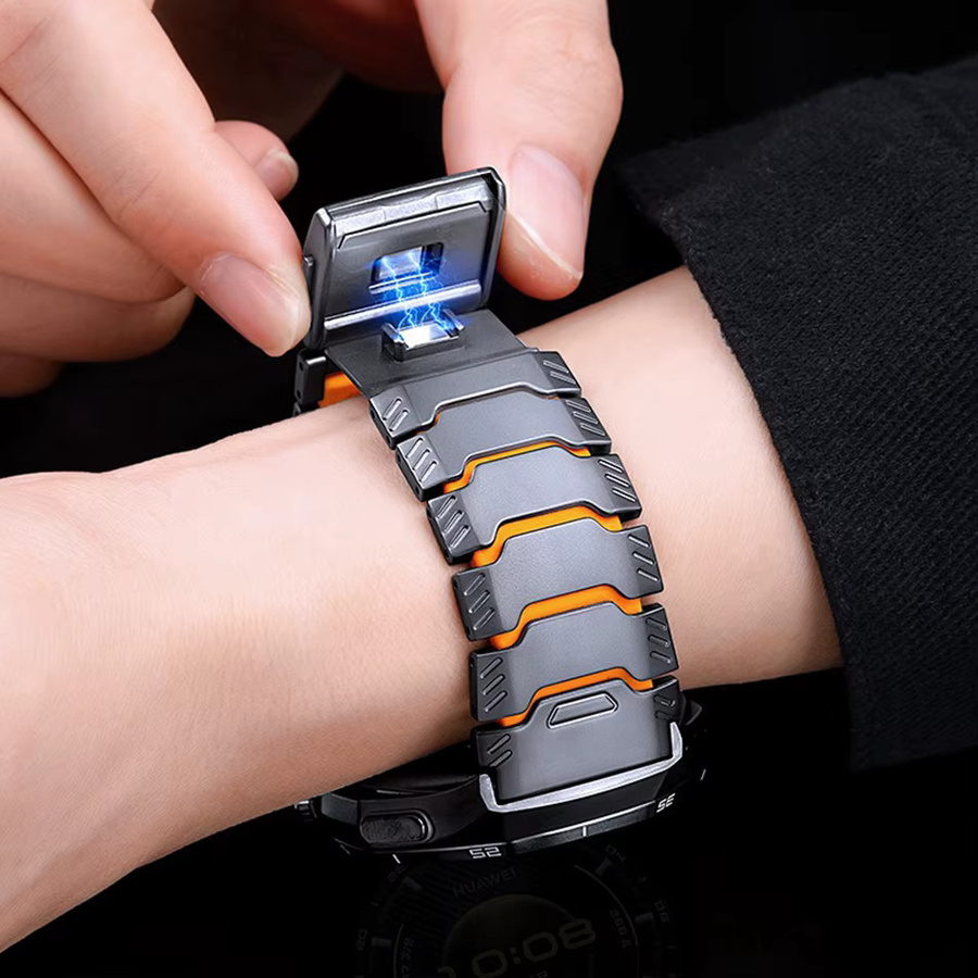 LuLuTom Uhrenarmband Titan, Silikon, Schwarz, Unisex - Bild 2