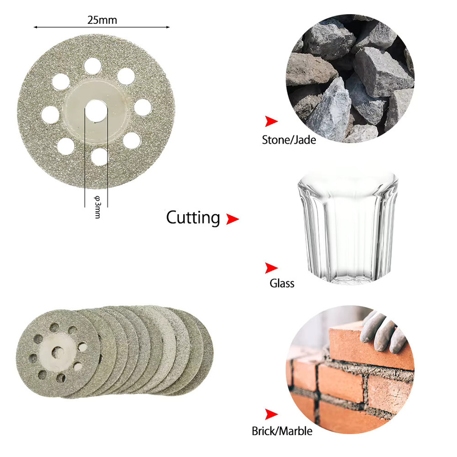 HSS Kreissägeblätter Set für Holz und Metall mit verschiedenen Durchmessern von 22 mm bis 50 mm für Drehwerkzeuge - Bild 3