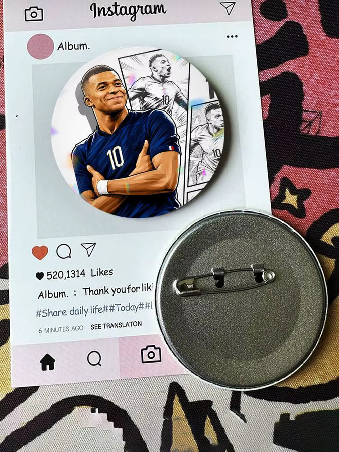 Star Trading Brosche Kylian Star M-Mbappe Fußball Abzeichen, Unisex - Bild 3