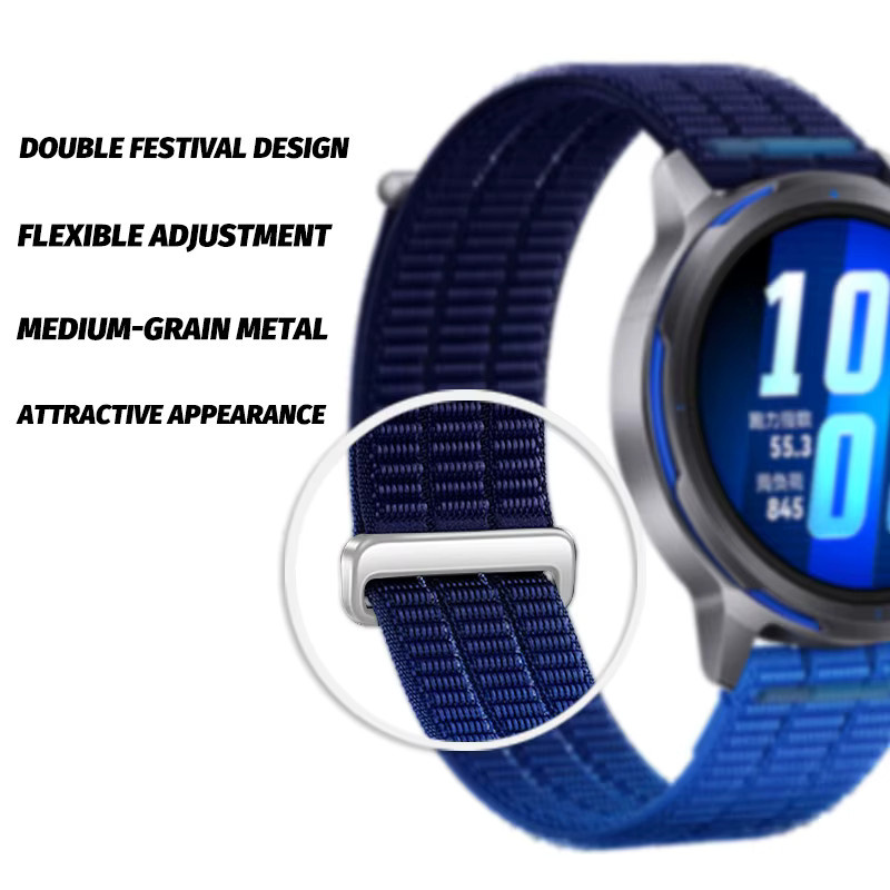 Huawei Uhrenarmband Nylon, 22 mm, blau, Unisex - Bild 3