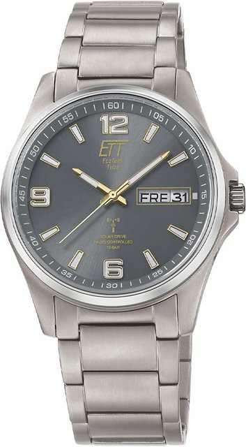 ETT Eco Tech Time Herrenuhr, Solar, Titan, 41 mm, Grau, 10 ATM - Bild 1
