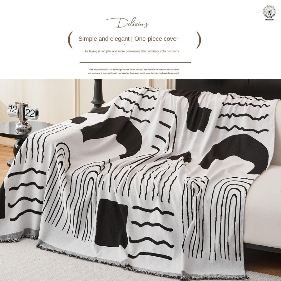 Your Warm Home Chenille Sofa Decke Modernes Design, Steppdecke für 1-4 Sitzer, B/B: 180 x 130 cm - Bild 1