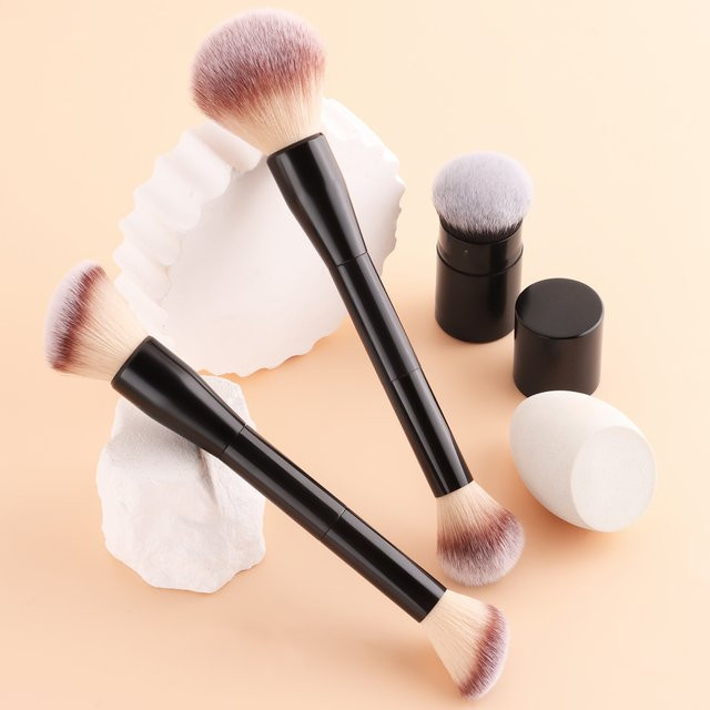 Ronshadow Doppelendiges Make-up-Pinsel-Set, Puder- und Konturpinsel - Bild 1