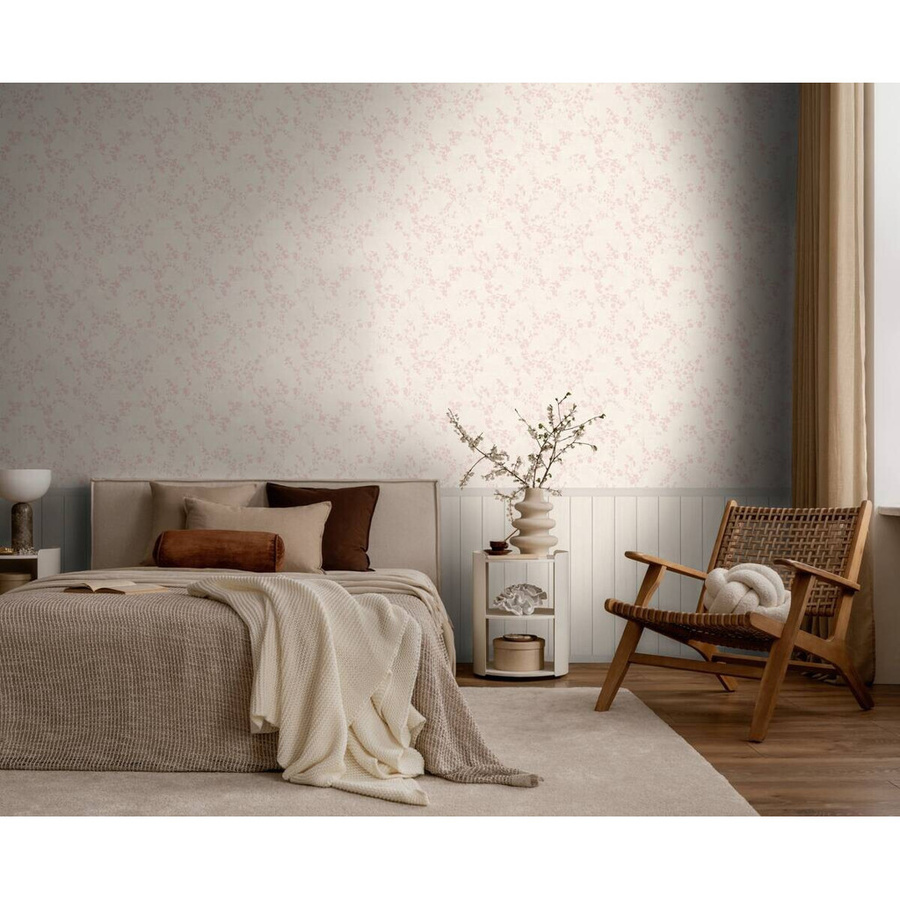 Livingwalls Fototapete Floral im Landhausstil, Farbe: rosa creme, Breite: 280 cm, Höhe: 159 cm - Bild 2