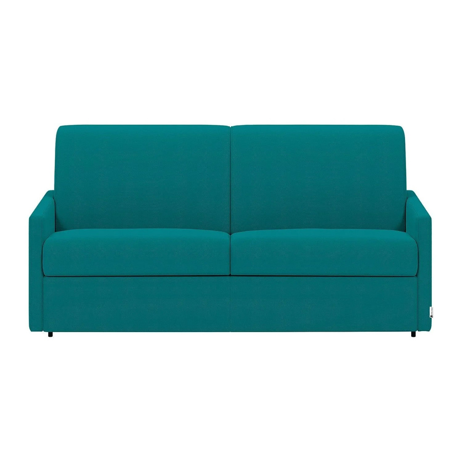 Vente-unique Schlafsofa Calife in Türkisblau mit Stoffbezug und Schaumstofffüllung, Breite: 170 cm - Bild 2