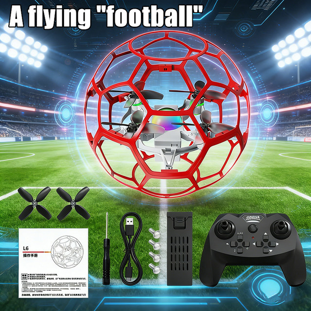 LYZRC L6 Racing Football Drohne, ferngesteuerter Quadcopter, 3D-Vollschutz, 360°-Schwebeflug - Bild 1