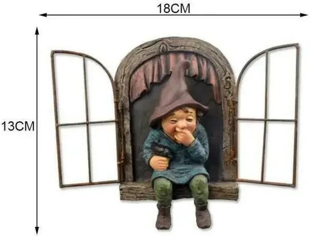 LY Home&Kitchen 050 Gartenelfenstatue aus Harz in Multicolour als kreative Dekoration für Garten und Veranda - Bild 1