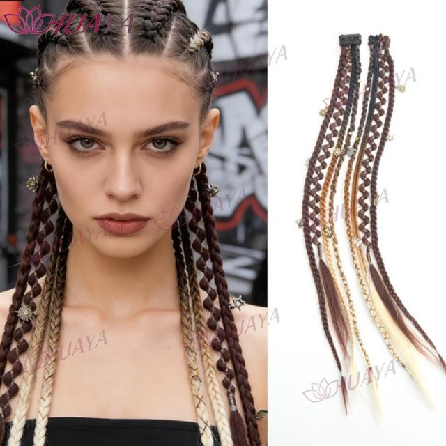 MARKET-1 Haarverlängerungen Clip-In, 2 Stück, 20 Zoll, beige - Bild 1