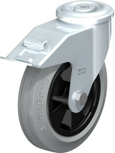 Blickle LER-VPP 180R-FI-SG Lenkrolle mit Feststeller in Grau und Schwarz, Rad-Durchmesser: 18 cm, Tragfähigkeit: 170 kg - Bild 1