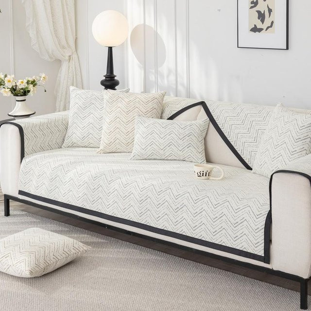 Chenille Sofakissen Super Six in Grau, quadratisch, B/T/H: 70 x 70 x 70 cm - Bild 1