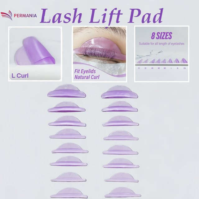 PERMANIA Silikon-Wimperndauerwelle, 8 Paar, Purple, Unisex - Bild 1
