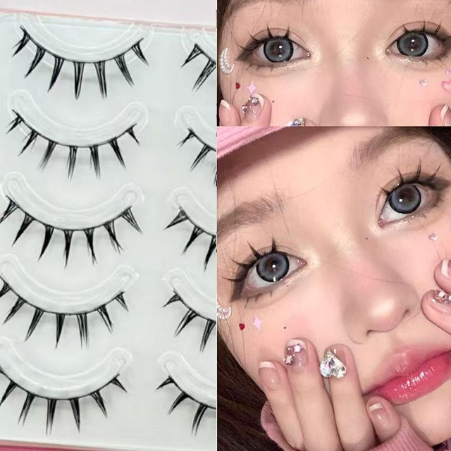 BIOAOUA Manga-Wimpern, 5 Paar, klares Band - Bild 1