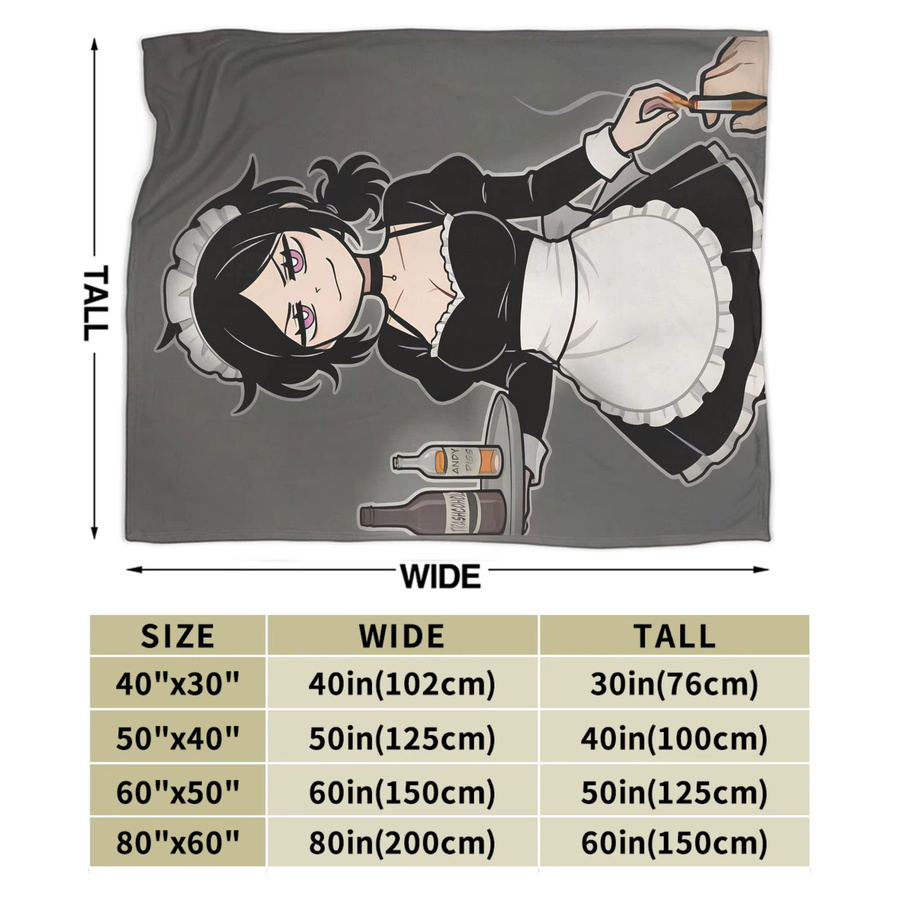 Potdemiel Flanell-Tagesdecke Die Sarg von Andy und Leyley in Grau, weiche Plüsch-Überwurfdecke aus Polyester - Bild 6