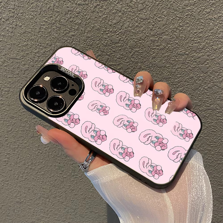 Esther Bunny Handyhülle für iPhone 11 bis iPhone 16 Pro Max, matt und stoßfest, Farbe: Pink - Bild 2