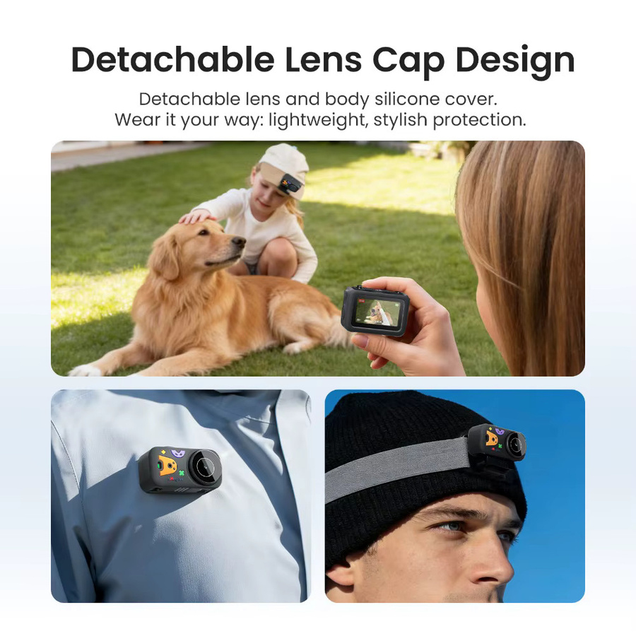 aMagisn Silikon-Schutzhülle für DJI Osmo Nano mit Objektivabdeckung, Umhängeband und Anti-Verlust-Gurt, Multicolor - Bild 2