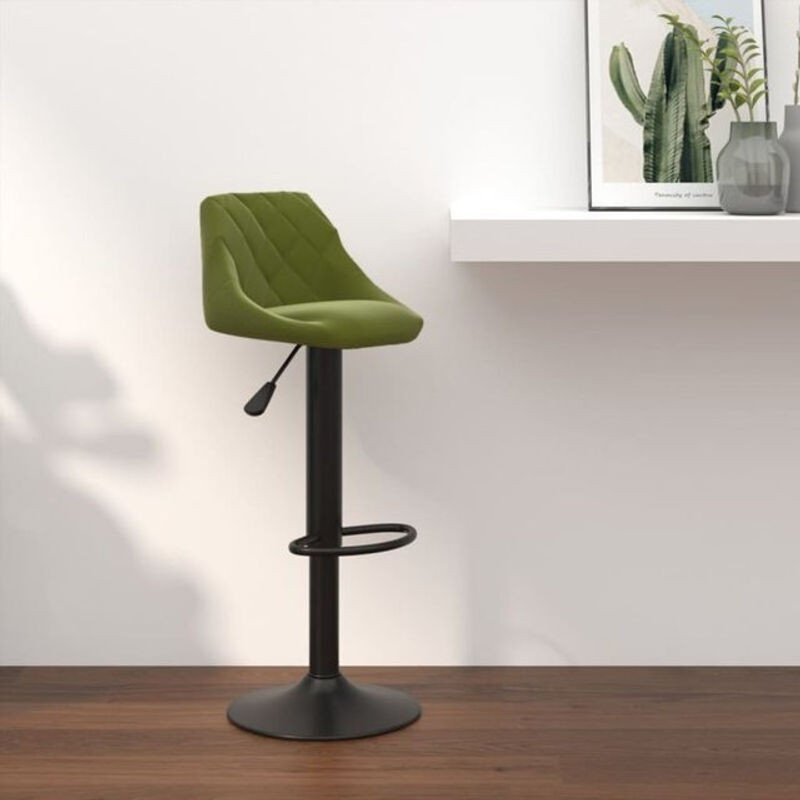 Modern Barhocker von vidaxl in Grün aus Samt und Stahl - Bild 1