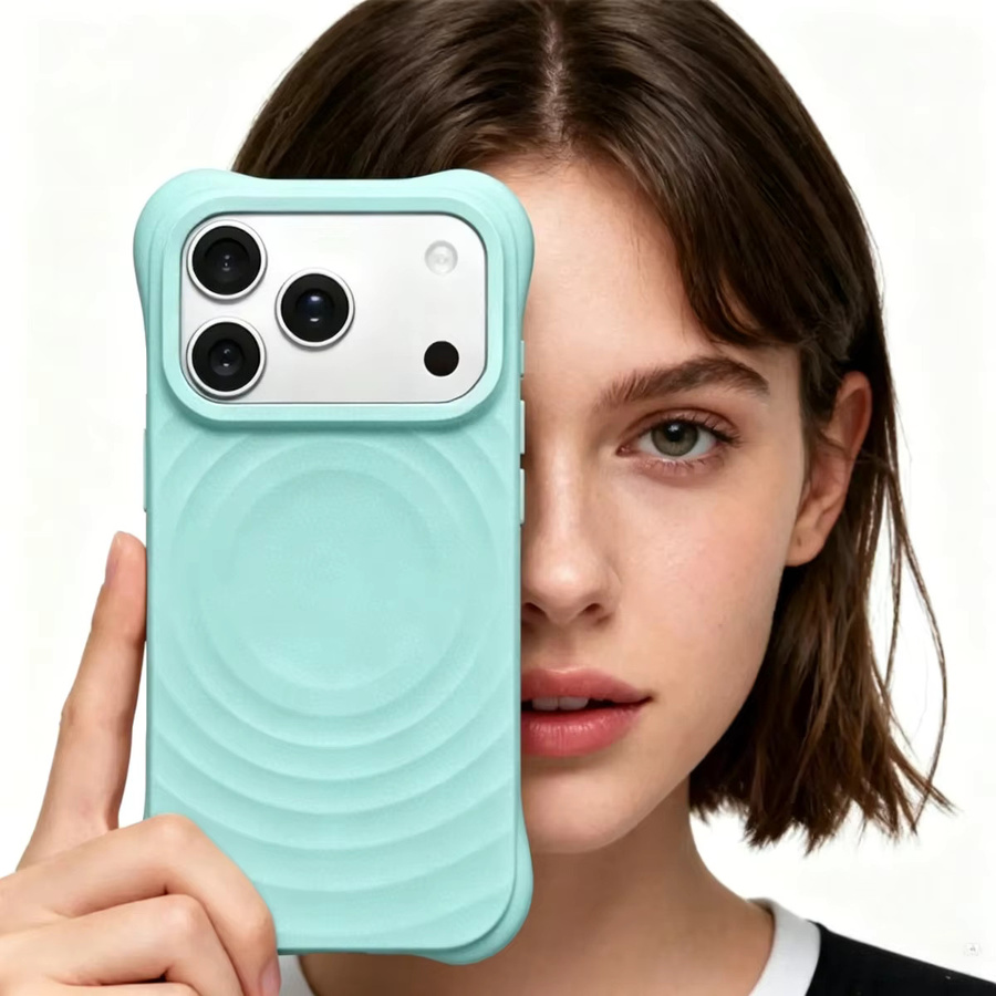 Apple iPhone Schutzhülle aus flüssigem Silikon mit Ripple-Design und MagSafe-Kompatibilität, Farbe: Purple, passend für iPhone 17, 16, 15 und 14 Pro Max - Bild 2