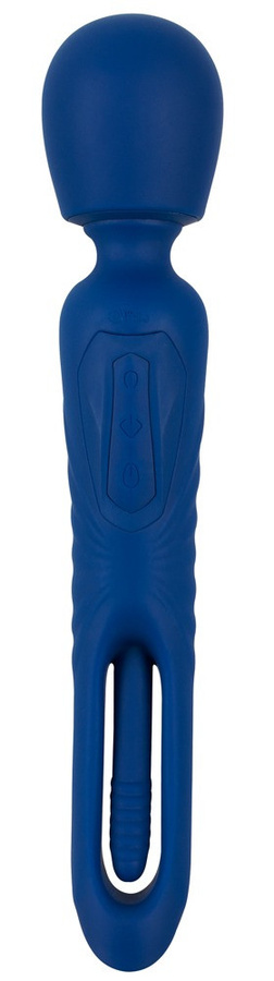 Sweet Smile Massagestab 2in1 Wand with Flicking Tongue in Blau - Bild 2