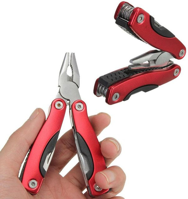 YuTao Soliloquy 028 Outdoor Survival 9-in-1 Multi-Tool-Zange aus Edelstahl in Rot - Bild 1