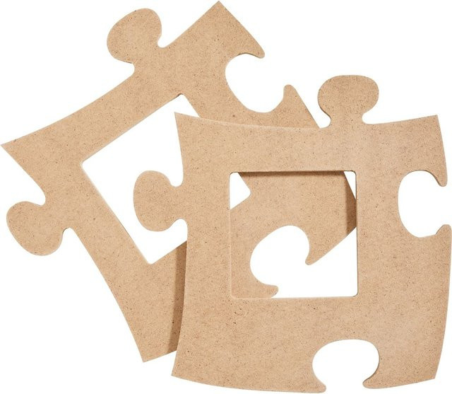 VBS Puzzlerahmen Eckig Klein Braun B/H: 12,6 x 12,6 cm - Bild 1