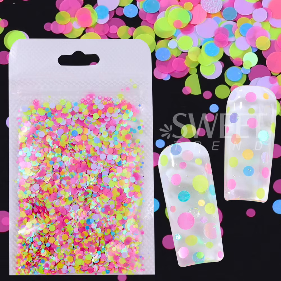 SWEET TREND Nagel Charms, Runde Pailletten, Holographisch, Glänzend - Bild 2