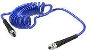 Riegler Spiralschlauch aus PU mit Verschraubung und Knickschutz, Blau, G 3/8, Durchmesser: 12 x 8 mm, Länge: 10 m, SP121000PU - Bild 1