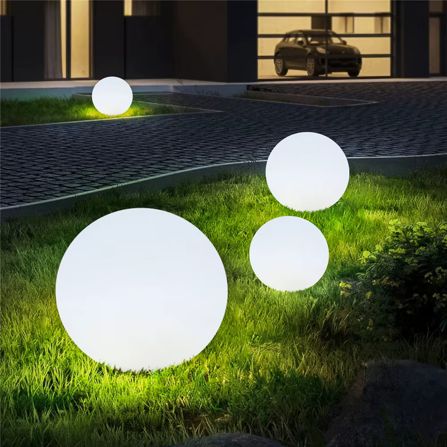 DACHAN LED Garten Kugel Leuchte Weiß, Wasserdichte wiederaufladbare Outdoor Landschaftsbeleuchtung für Garten und Party - Bild 6