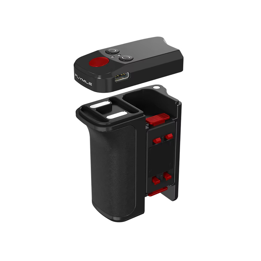 Flymile Kameragriff mit Bluetooth-Fernbedienung für Insta360 Ace Pro 2 und X5, Street Handle Fotografie-Zubehör, Schwarz - Bild 6
