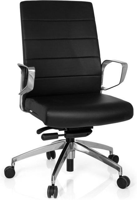 hjh OFFICE Profi Bürostuhl PROVIDER in Schwarz mit Armlehnen und Kunstlederbezug - Bild 1