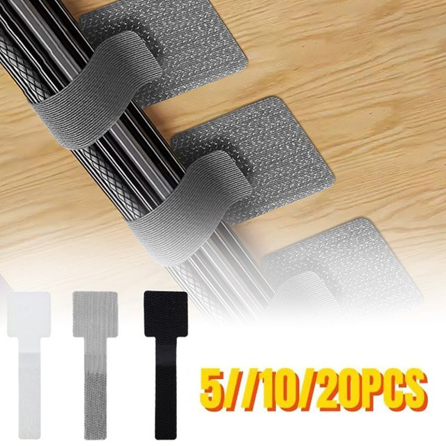 Wiederverwendbare Nylon Kabelbinder zur Kabelorganisation in Weiß - Bild 1