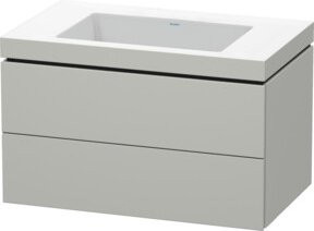 Duravit Waschtischunterschrank L-Cube c-bonded in Weiß, wandhängend mit 2 Schubladen, B/T: 80 x 48 cm - Bild 1