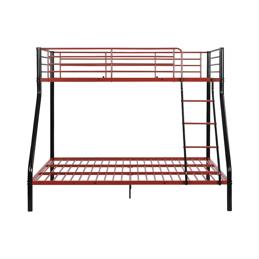 Vente-unique Etagenbett Elevatio aus Metall in Schwarz und Rot, B/T/H: 90 x 190 cm / 140 x 190 cm - Bild 2