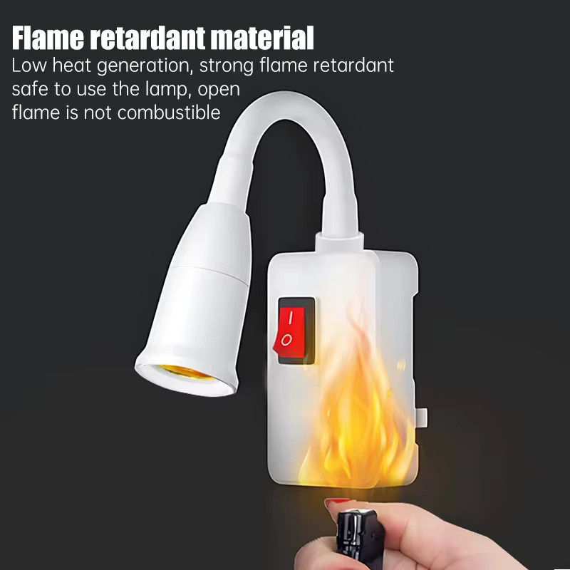 Szaoju E27 Lampenfassung mit Schalter und EU-Stecker, weiß, Tischlampe Basis für LED-Leuchtmittel - Bild 4