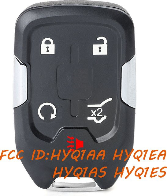 DIYKEY Fernschlüsselanhänger Schwarz für GMC Acadia und Terrain (Modelle 2017-2024) Ersatzschlüssel HYQ1AA HYQ1EA HYQ1AS HYQ1ES 13584502 13508275 - Bild 1