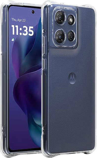 Stoßfeste Gradient TPU Schutzhülle für Motorola Moto Edge 70, Edge 60 Pro und Edge 60 Neo Fusion in Blau und Transparent - Bild 1