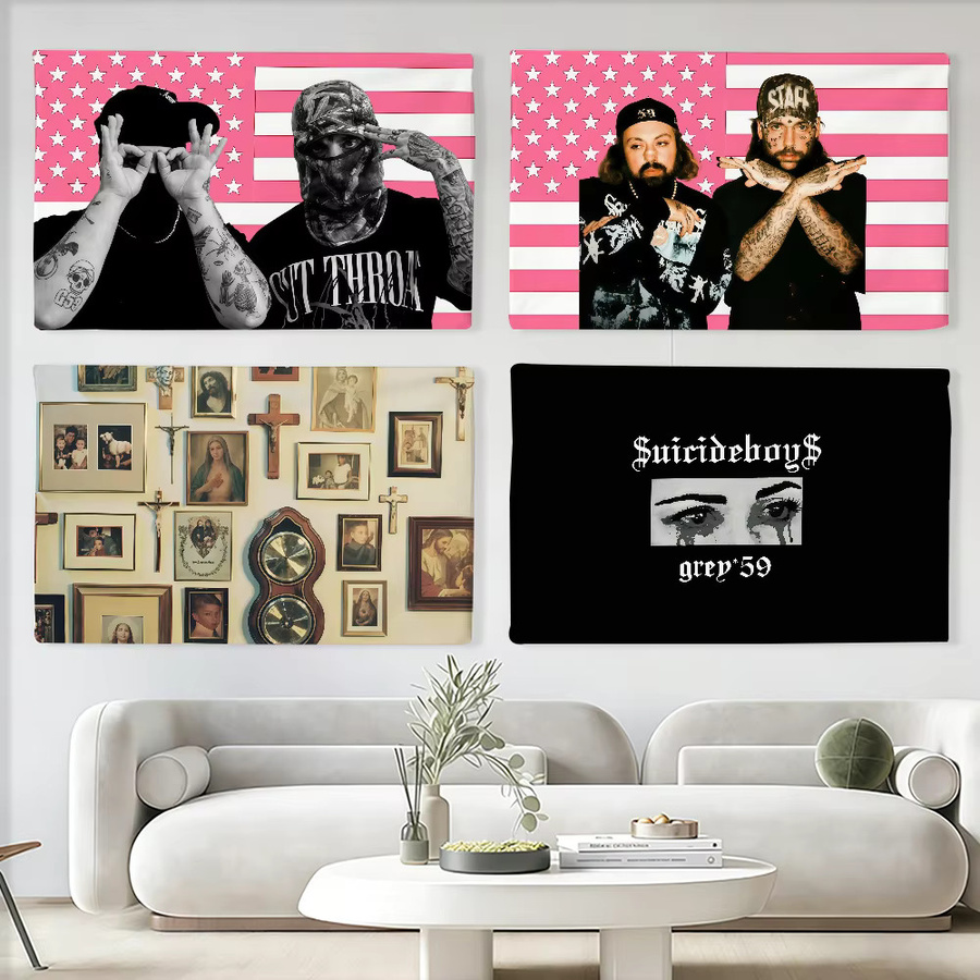 Suicide Boy Wandkunst Banner als Dekoration für Innen- und Außenbereich B: 60,0 cm, H: 40,0 cm - Bild 2