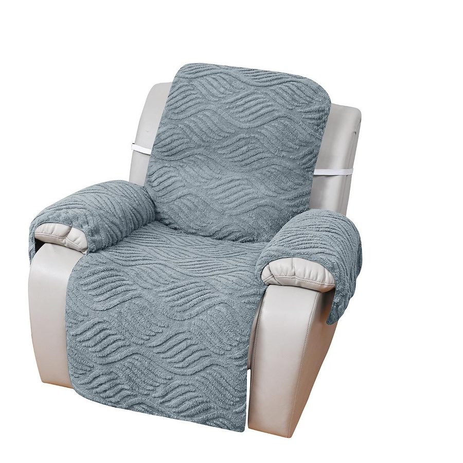 Yiran Furniture Reversibler Jacquard Sofaüberwurf aus Baumwoll-Woll-Mischung in Grau oder Beige - Bild 2