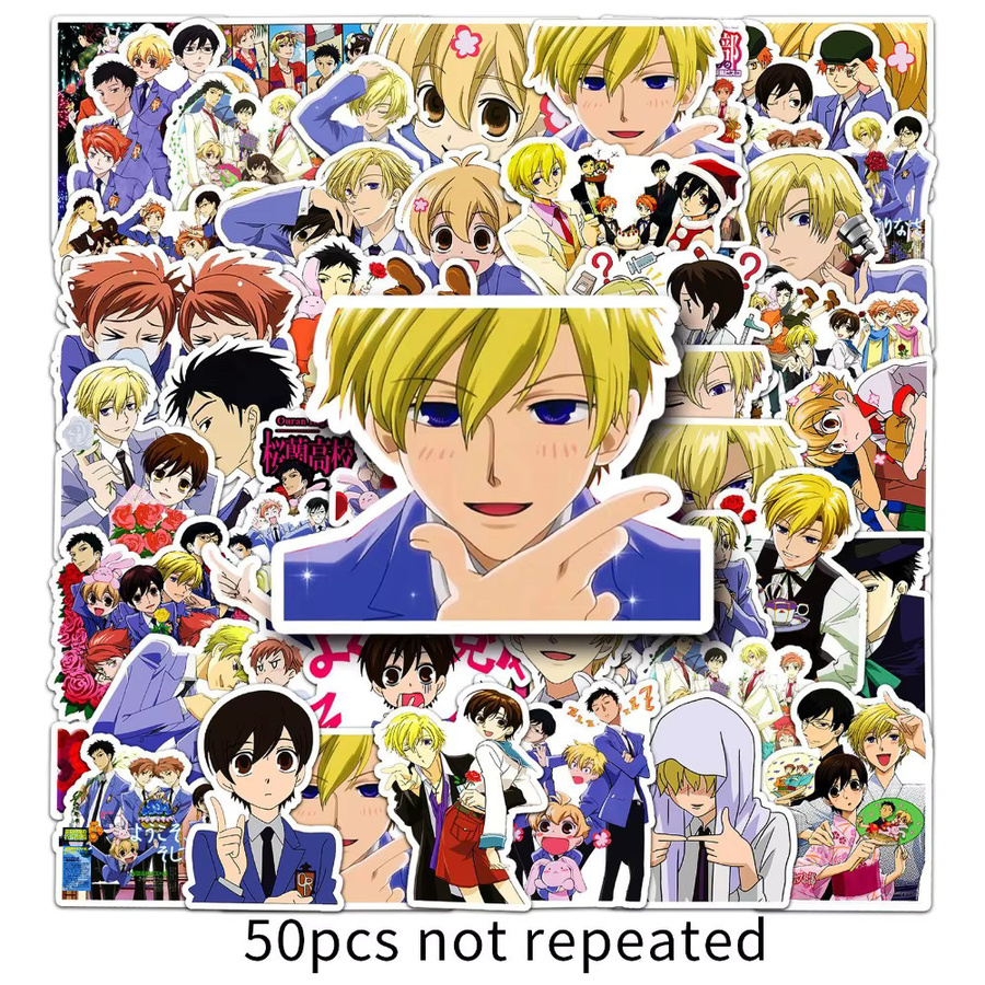 50 Stück Ouran High School Host Club Anime Aufkleber, wasserfeste Manga Sticker in Multicolour für Notebook und Dekoration - Bild 4