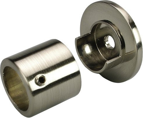 LIEDECO Wandlager aus Metall in Silber, Durchmesser: 16 mm - Bild 1