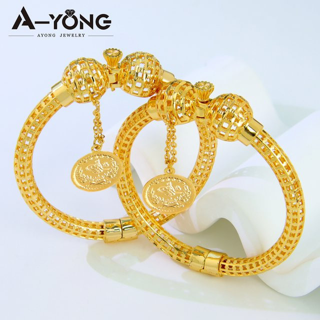 A-YONG AYONG JEWELRY Armband, Münzen, 21 Karat vergoldet, Damen - Bild 1