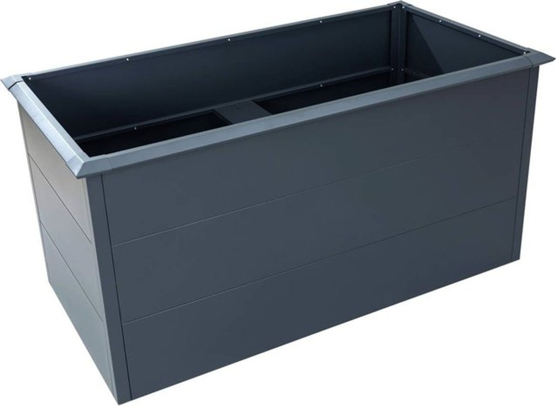Westmann Hochbeet Primus aus verzinktem Stahl in Anthrazit, Breite: 150 cm, Tiefe: 75 cm, Höhe: 77 cm - Bild 6