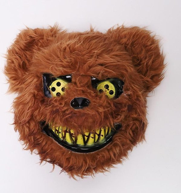 Leuchtende LED-Licht Gesichtsmaske Hase Bär, Cartoon Tier Kopfbedeckung - Bild 1